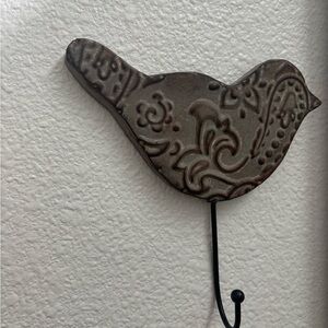 Decorative Bird Wall Hook - handmade Brown Final Sale